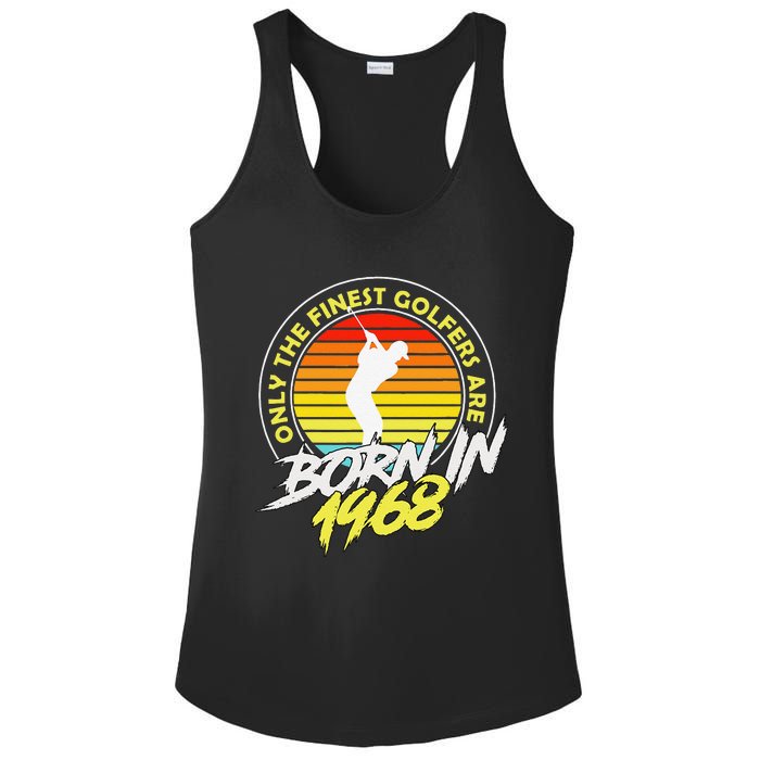 55 Year Old Golfer. Born In 1968 55th Birthday Golf Ladies PosiCharge Competitor Racerback Tank