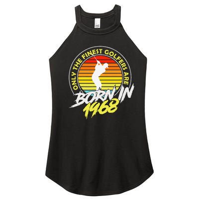 55 Year Old Golfer. Born In 1968 55th Birthday Golf Women's Perfect Tri Rocker Tank