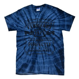 50 Year Old Birthday Gift Legends Were Born In February 1973 Tie-Dye T-Shirt