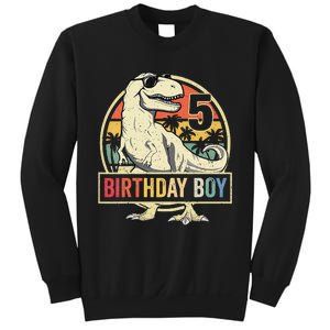 5 Year Old  5th Birthday  T Rex Dinosaur Sweatshirt