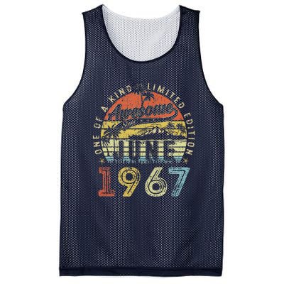 56 Year Old Awesome Since June 1967 56th Birthday Mesh Reversible Basketball Jersey Tank