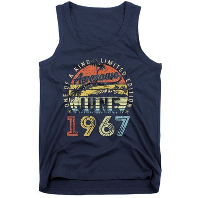 56 Year Old Awesome Since June 1967 56th Birthday Tank Top