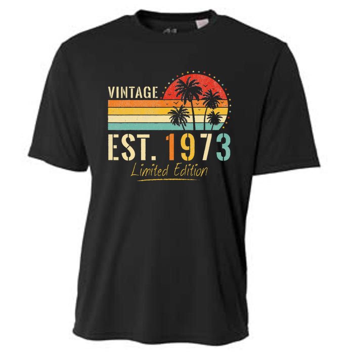 50 Years Old Vintage Est 1973 Limited Edition 50th Birthday Cooling Performance Crew T-Shirt