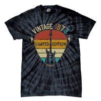 50 Years Old Gift Vintage 1973 Guitar Player 50th Birthday Tie-Dye T-Shirt