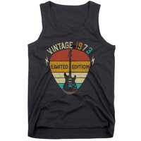 50 Years Old Gift Vintage 1973 Guitar Player 50th Birthday Tank Top