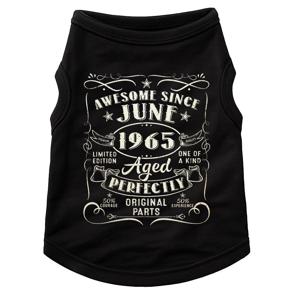 58 Year Old Awesome Since June 1965 58th Birthday Doggie Tank