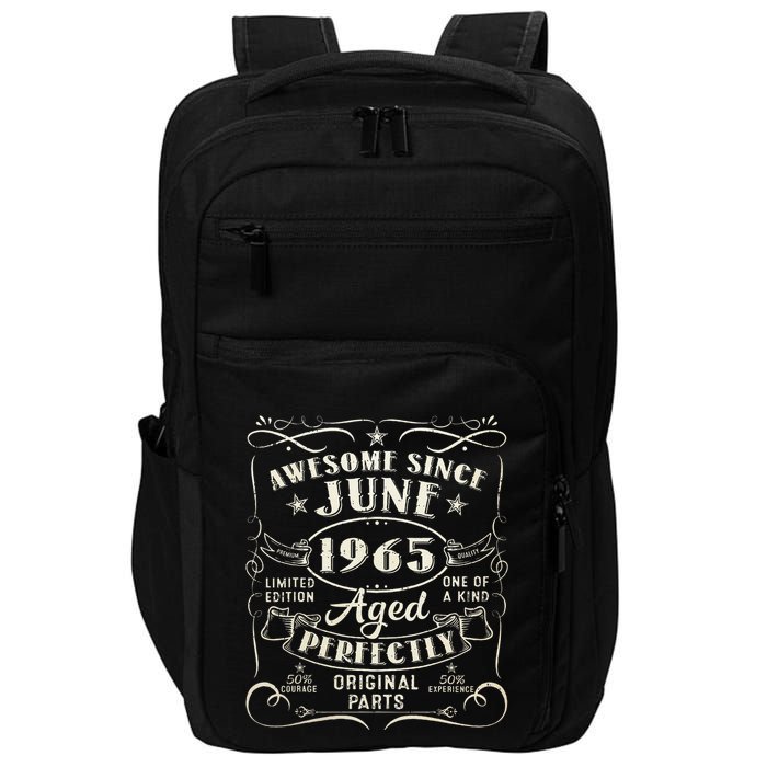 58 Year Old Awesome Since June 1965 58th Birthday Impact Tech Backpack
