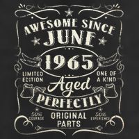58 Year Old Awesome Since June 1965 58th Birthday Adult Drive Performance Visor