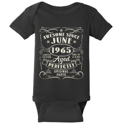 58 Year Old Awesome Since June 1965 58th Birthday Baby Bodysuit