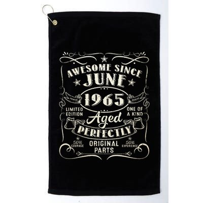 58 Year Old Awesome Since June 1965 58th Birthday Golf Towel