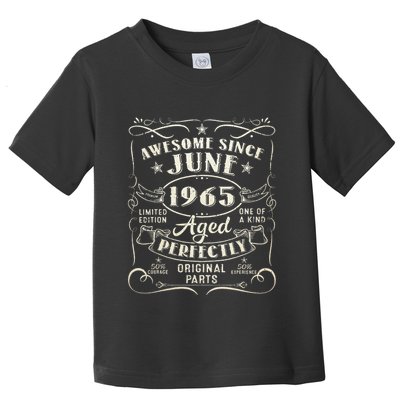 58 Year Old Awesome Since June 1965 58th Birthday Toddler T-Shirt