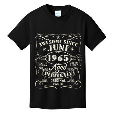 58 Year Old Awesome Since June 1965 58th Birthday Kids T-Shirt