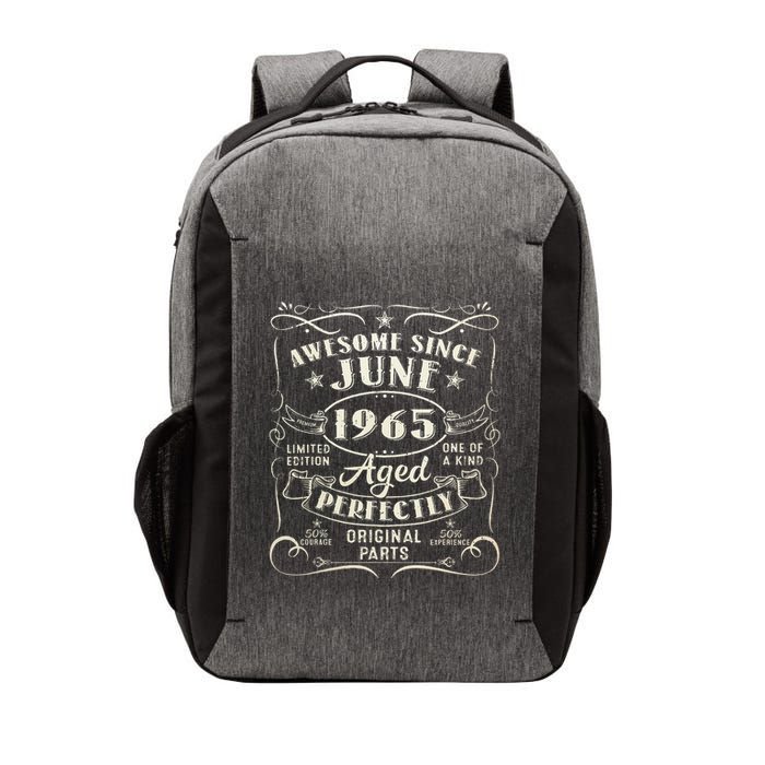 58 Year Old Awesome Since June 1965 58th Birthday Vector Backpack