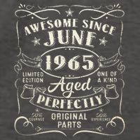 58 Year Old Awesome Since June 1965 58th Birthday Vector Backpack