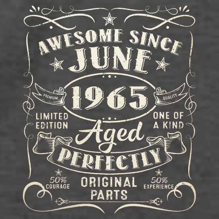 58 Year Old Awesome Since June 1965 58th Birthday Vector Backpack