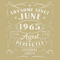 58 Year Old Awesome Since June 1965 58th Birthday Cooling Performance Crew T-Shirt
