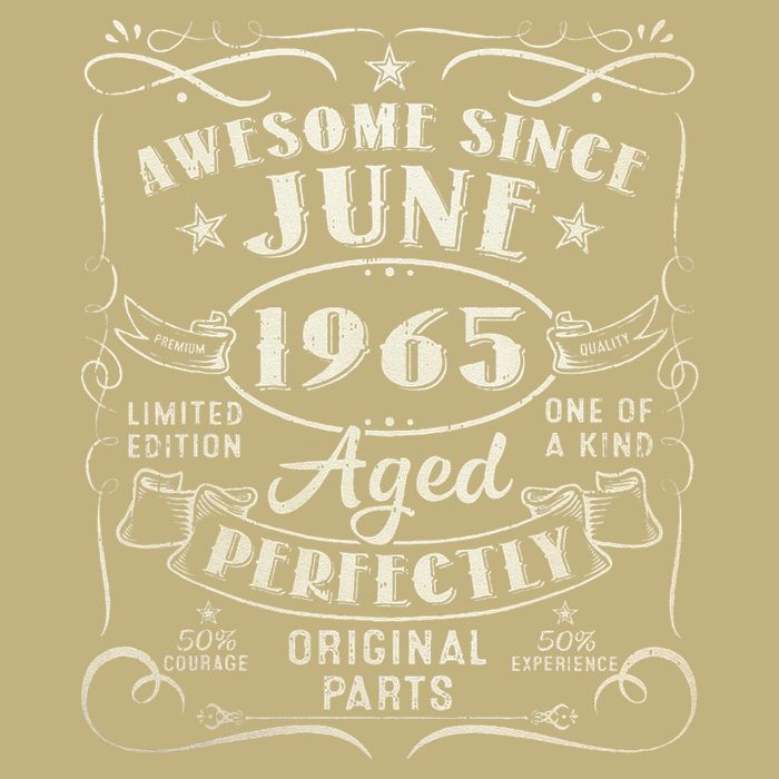 58 Year Old Awesome Since June 1965 58th Birthday Cooling Performance Crew T-Shirt