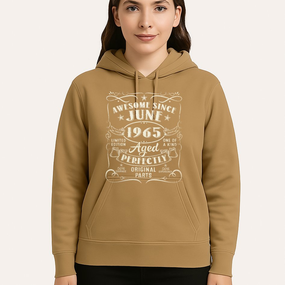 58 Year Old Awesome Since June 1965 58th Birthday Hoodie