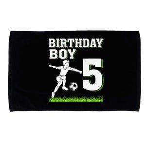 5 Year Old Soccer 5th Birthday Party Theme Microfiber Hand Towel