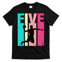 5 Years Old 5th Birthday Basketball Gift For Party T-Shirt