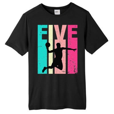 5 Years Old 5th Birthday Basketball Gift For Party Tall Fusion ChromaSoft Performance T-Shirt