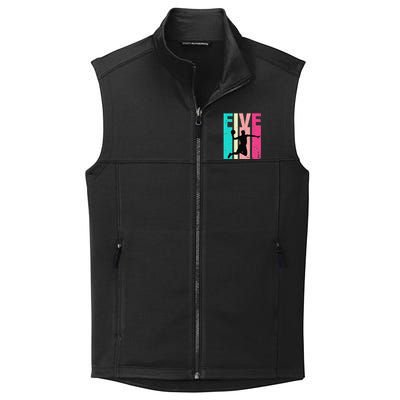 5 Years Old 5th Birthday Basketball Gift For Party Collective Smooth Fleece Vest