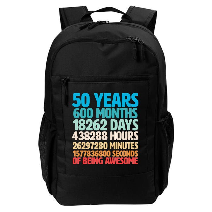 50 Years Of Being Awesome 50th Birthday Time Breakdown Backpack