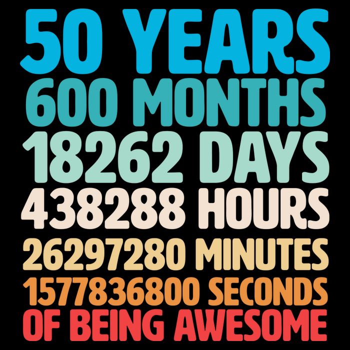 50 Years Of Being Awesome 50th Birthday Time Breakdown Backpack