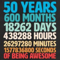 50 Years Of Being Awesome 50th Birthday Time Breakdown 25L Jumbo Tote