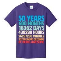 50 Years Of Being Awesome 50th Birthday Time Breakdown Kids T-Shirt