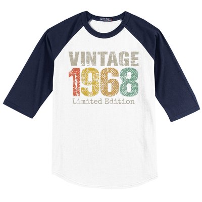 56 Year Old Gifts Vintage 1968 Limited Edition 56th Birthday Baseball Sleeve Shirt