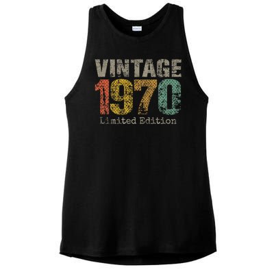 54 Year Old Gifts Vintage 1970 Limited Edition 54th Birthday Ladies PosiCharge Tri-Blend Wicking Tank