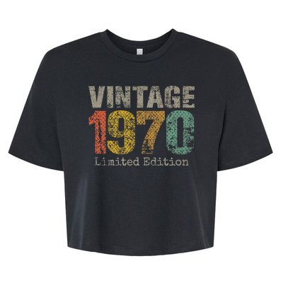 54 Year Old Gifts Vintage 1970 Limited Edition 54th Birthday Bella+Canvas Jersey Crop Tee