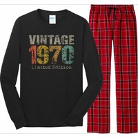 54 Year Old Gifts Vintage 1970 Limited Edition 54th Birthday Long Sleeve Pajama Set