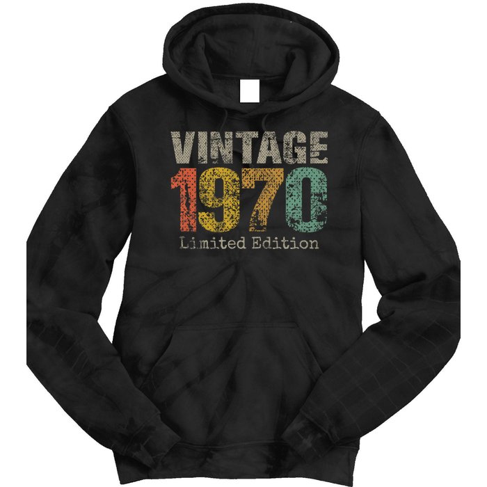 54 Year Old Gifts Vintage 1970 Limited Edition 54th Birthday Tie Dye Hoodie