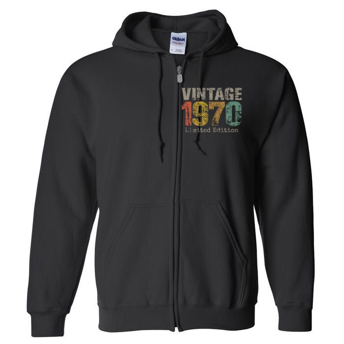 54 Year Old Gifts Vintage 1970 Limited Edition 54th Birthday Full Zip Hoodie