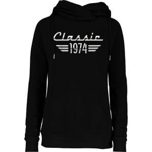 50 Year Old Gifts For Classic 1974 50th Birthday Womens Funnel Neck Pullover Hood