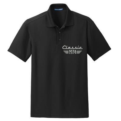 50 Year Old Gifts For Classic 1974 50th Birthday Dry Zone Grid Polo