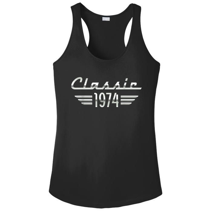 50 Year Old Gifts For Classic 1974 50th Birthday Ladies PosiCharge Competitor Racerback Tank