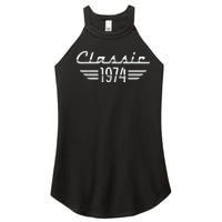 50 Year Old Gifts For Classic 1974 50th Birthday Women's Perfect Tri Rocker Tank