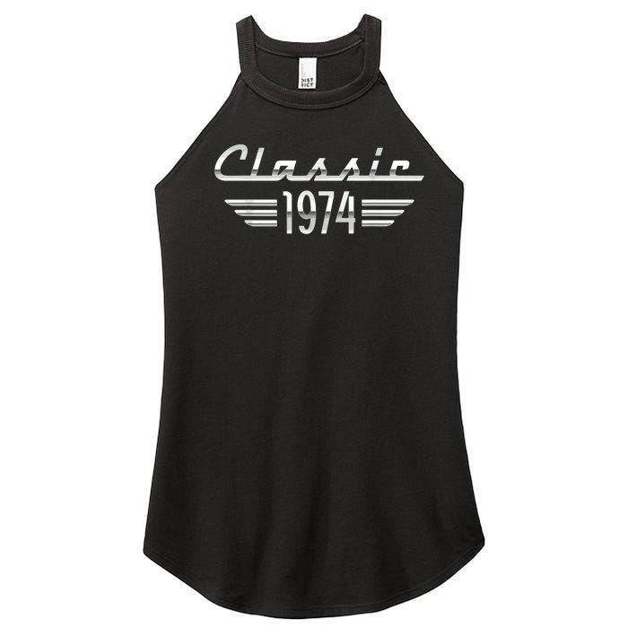 50 Year Old Gifts For Classic 1974 50th Birthday Women's Perfect Tri Rocker Tank