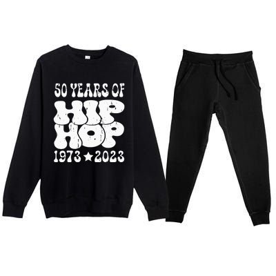 50 Years Old 50th Anniversary Of Hip Hop Premium Crewneck Sweatsuit Set