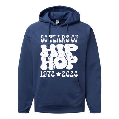 50 Years Old 50th Anniversary Of Hip Hop Performance Fleece Hoodie