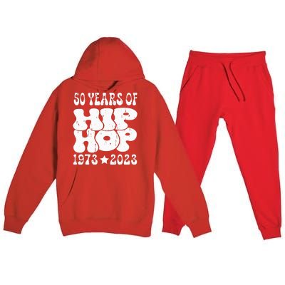 50 Years Old 50th Anniversary Of Hip Hop Premium Hooded Sweatsuit Set