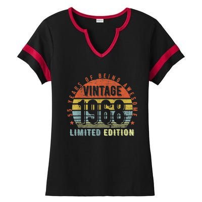 55 Year Old Gifts Vintage 1968 Limited Edition 55th Birthday Ladies Halftime Notch Neck Tee