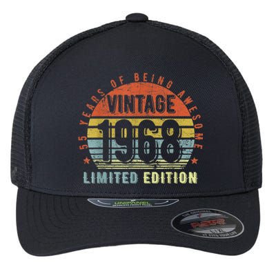 55 Year Old Gifts Vintage 1968 Limited Edition 55th Birthday Flexfit Unipanel Trucker Cap