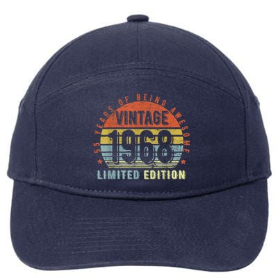 55 Year Old Gifts Vintage 1968 Limited Edition 55th Birthday 7-Panel Snapback Hat