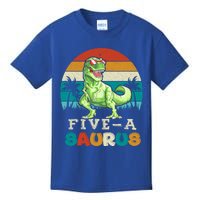 5 Year Old Dinosaur Birthday 5th T Rex Dino Five Saurus Gift Kids T-Shirt