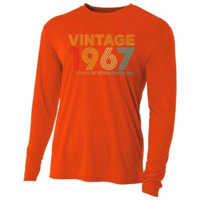 55 Year Old Vintage 1967 Limited Edition 55th Birthday Cooling Performance Long Sleeve Crew