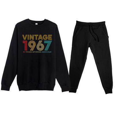 55 Year Old Vintage 1967 Limited Edition 55th Birthday Premium Crewneck Sweatsuit Set